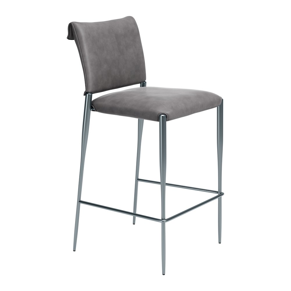 Freesia Barstool (Set of 2) Charcoal Gray