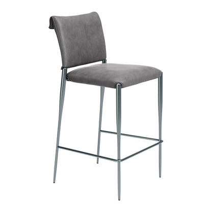 Freesia Barstool (Set of 2) Charcoal Gray