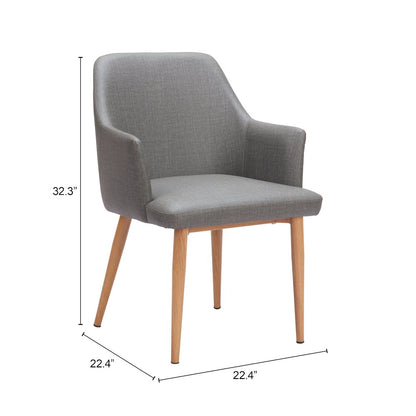 Wisom Dining Chair (Set of 2) Gray