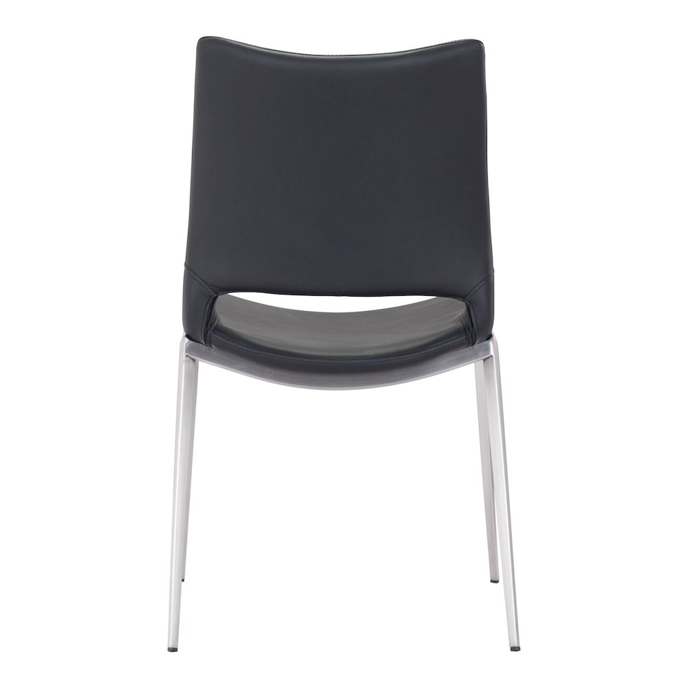Ace Dining Chair (Set of 2) Black & Silver