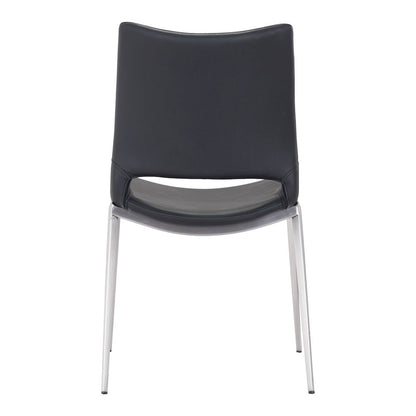 Ace Dining Chair (Set of 2) Black & Silver