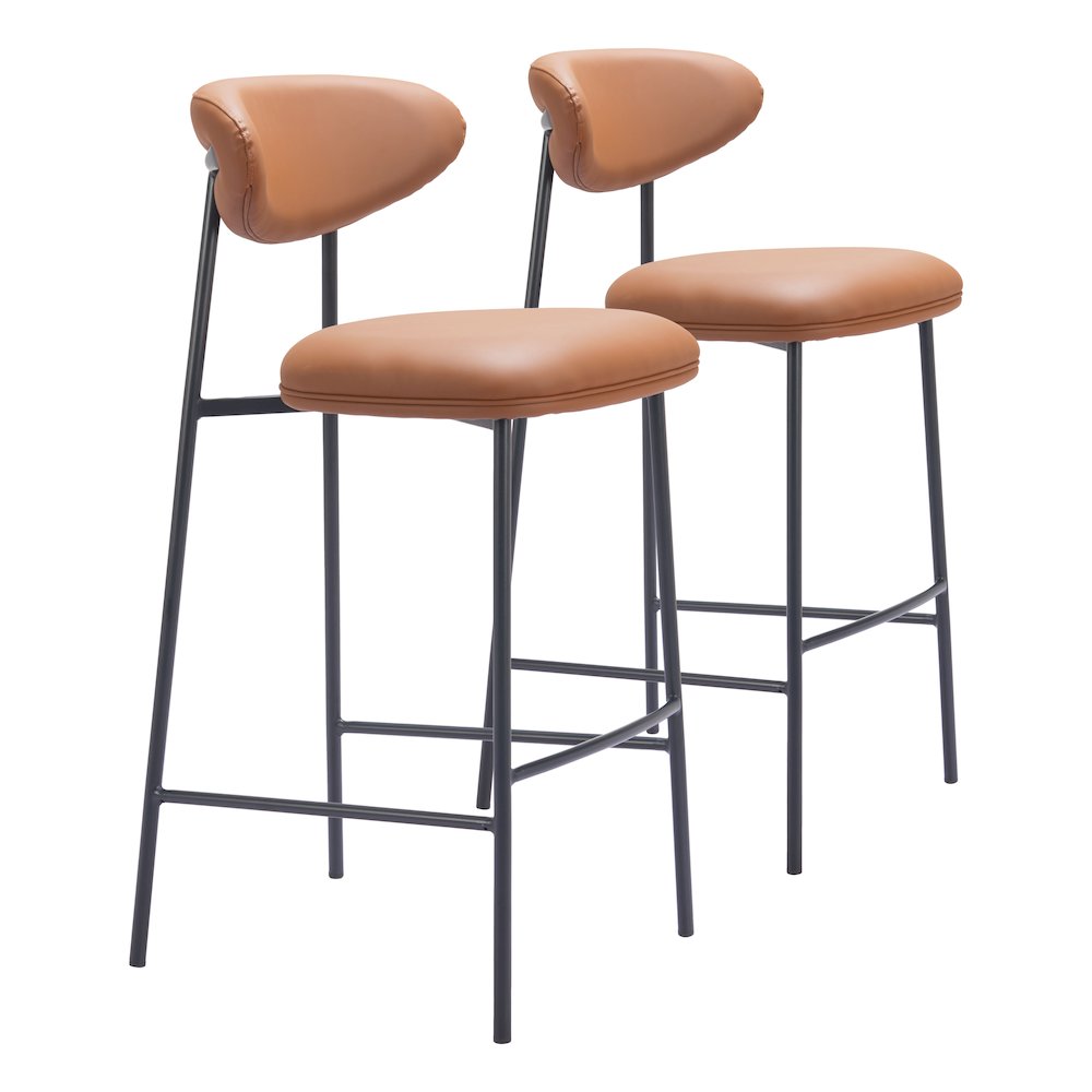 Rorun Barstool (Set of 2) Brown