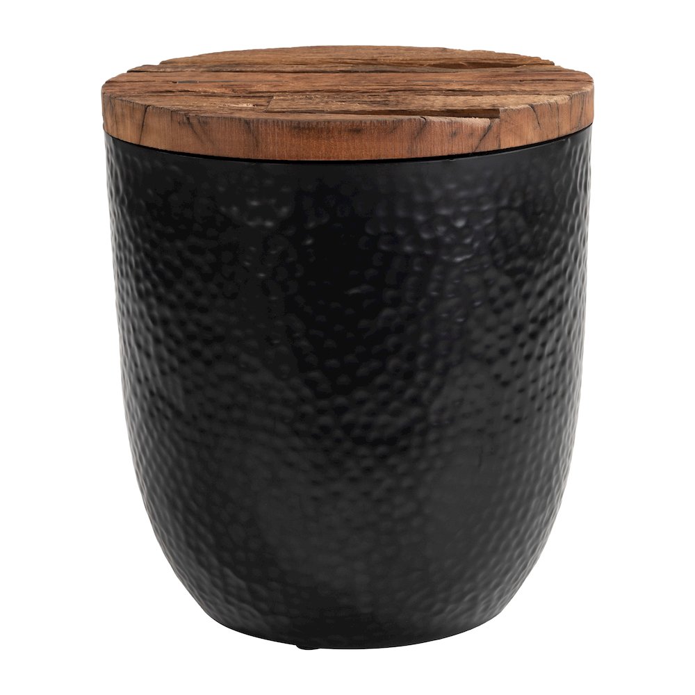 Duskan Storage Side Table Natural & Black