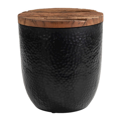 Duskan Storage Side Table Natural & Black