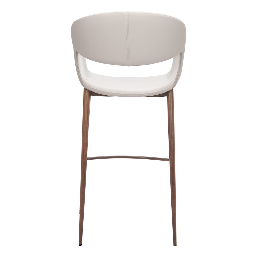 Limay Barstool Beige & Walnut