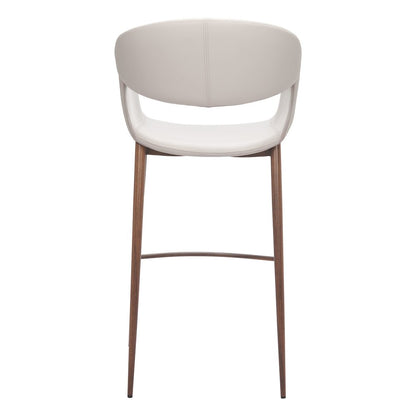 Limay Barstool Beige & Walnut