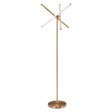 Floor Lamp, Brass, Works with Dimmer, Steel and Silicone
