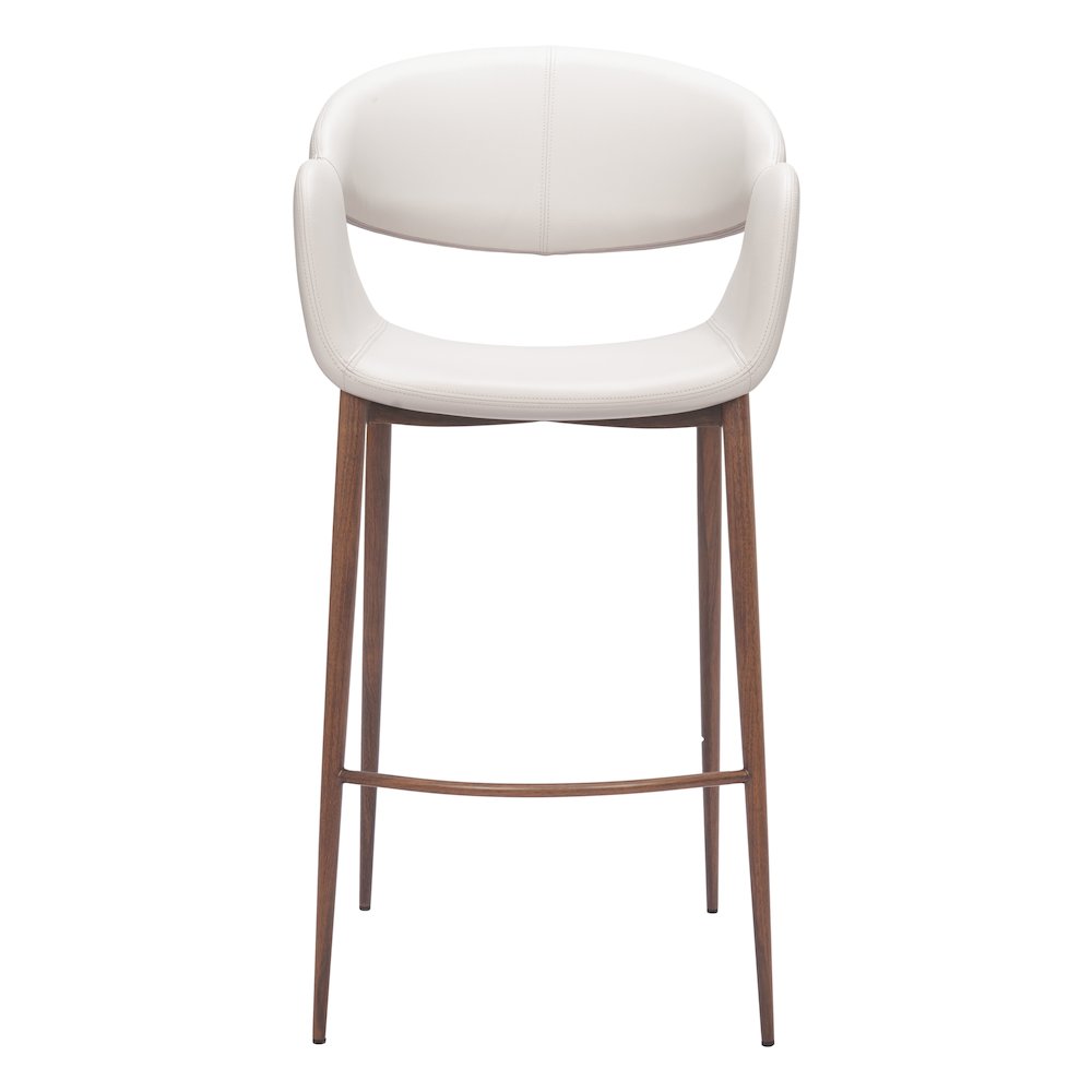 Limay Barstool Beige & Walnut