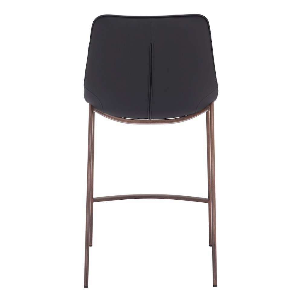 Magnus Counter Stool (Set of 2) Black & Walnut