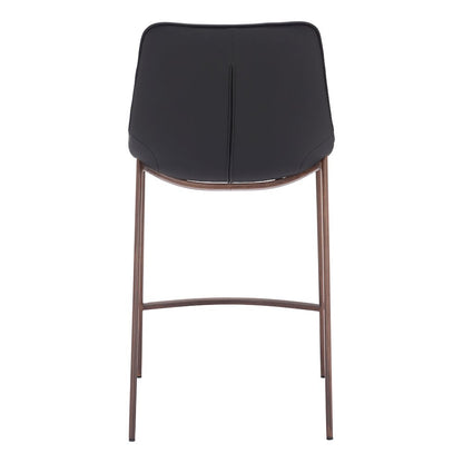 Magnus Counter Stool (Set of 2) Black & Walnut