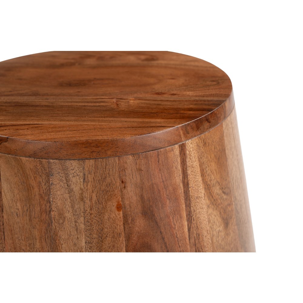 Tornos Side Table Walnut & Deep Blue