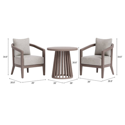Viola Patio Seating Set Brown