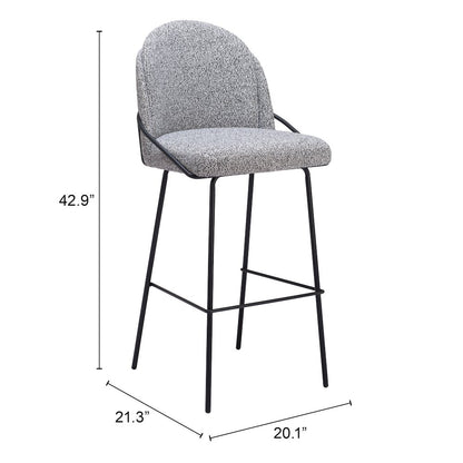 Jambi Barstool (Set of 2) Black & White