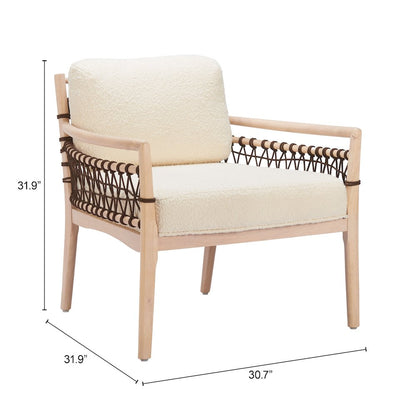 Wezly Accent Chair Ivory