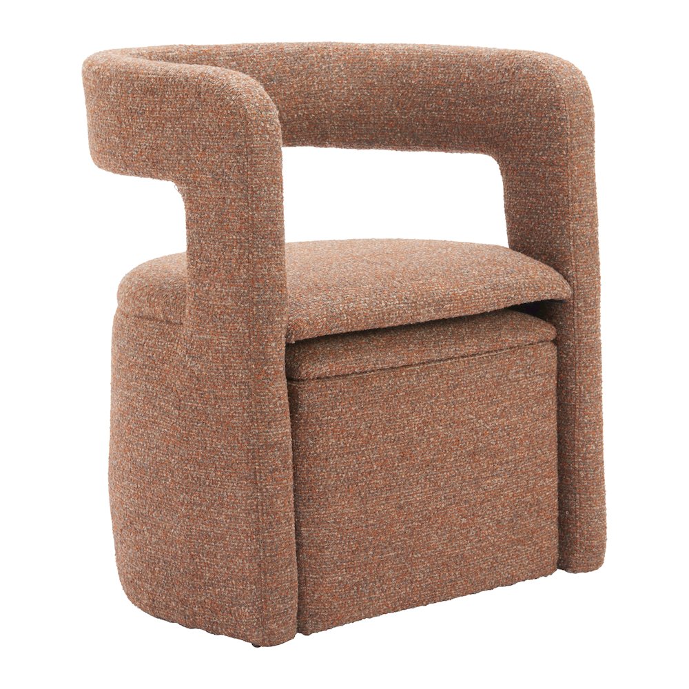 Atria Accent Chair & Ottoman Tawny Brown
