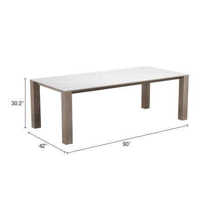 Leilani Rectangular Dining Table White