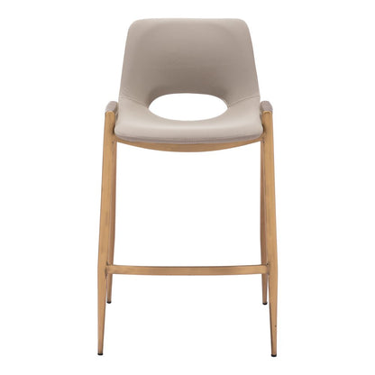 Desi Counter Stool (Set of 2) Beige & Gold
