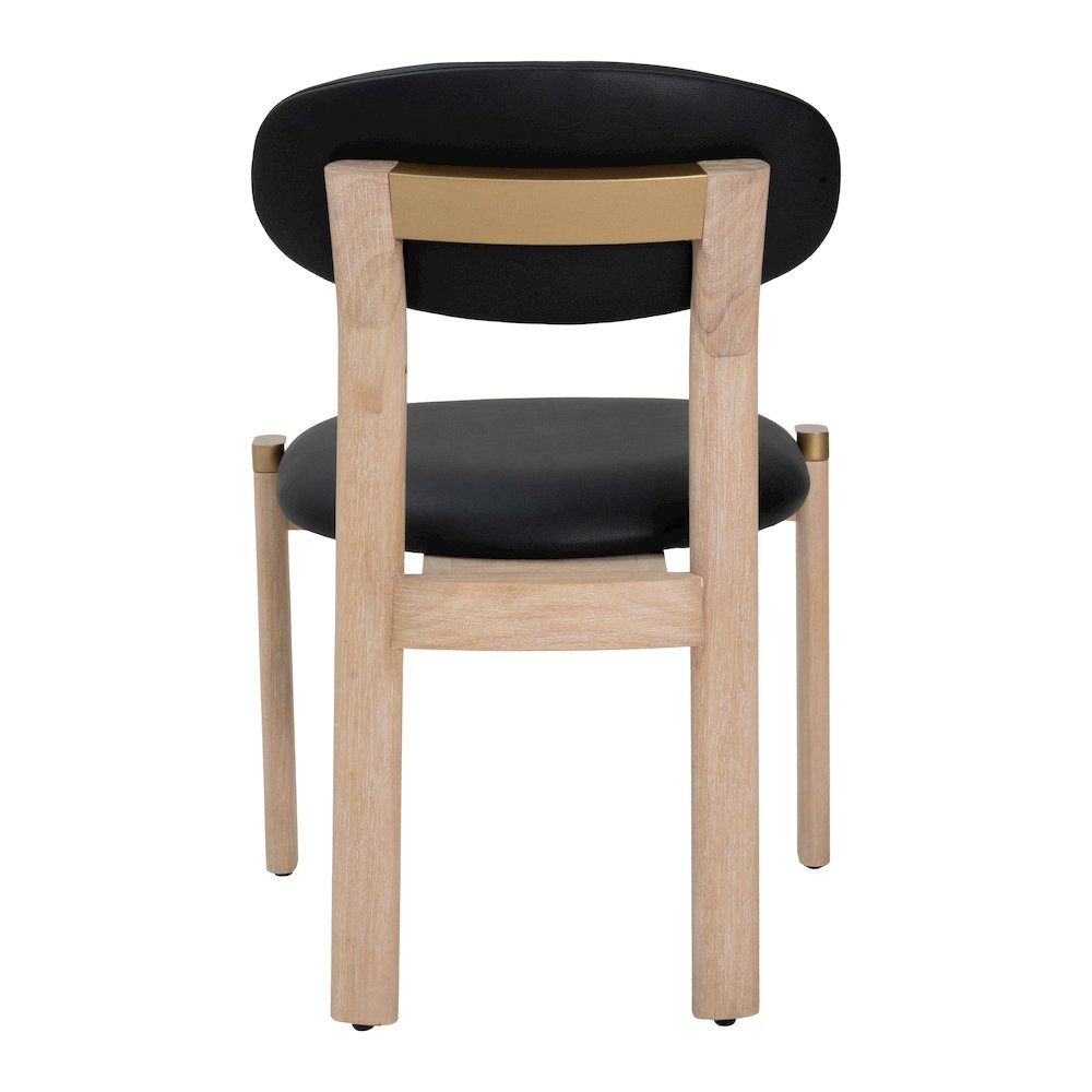 Rilou Dining Chair (Set of 2) Black & Natural