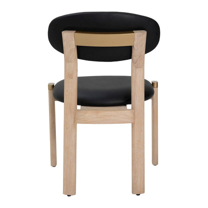 Rilou Dining Chair (Set of 2) Black & Natural