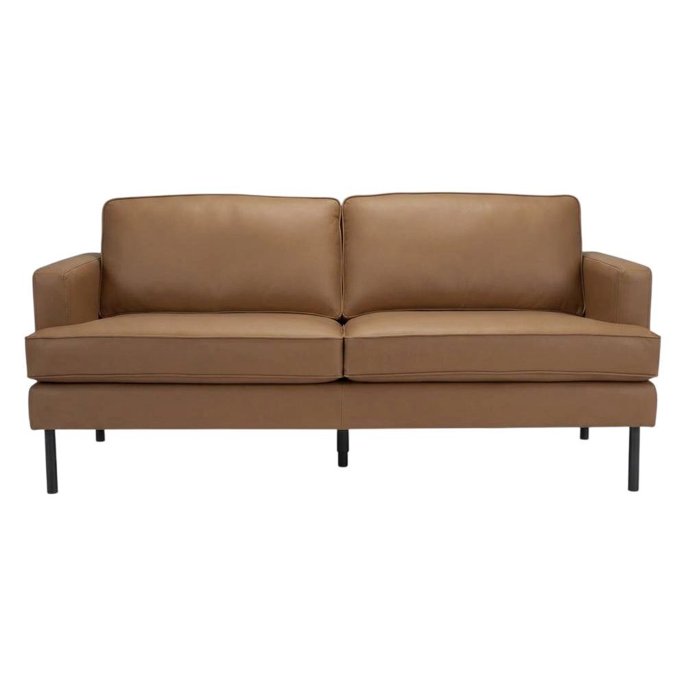 Brown Modern Sofa with Polyester Upholstery and Sturdy Plywood Frame
