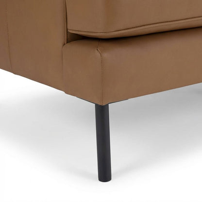 Brown Modern Sofa with Polyester Upholstery and Sturdy Plywood Frame