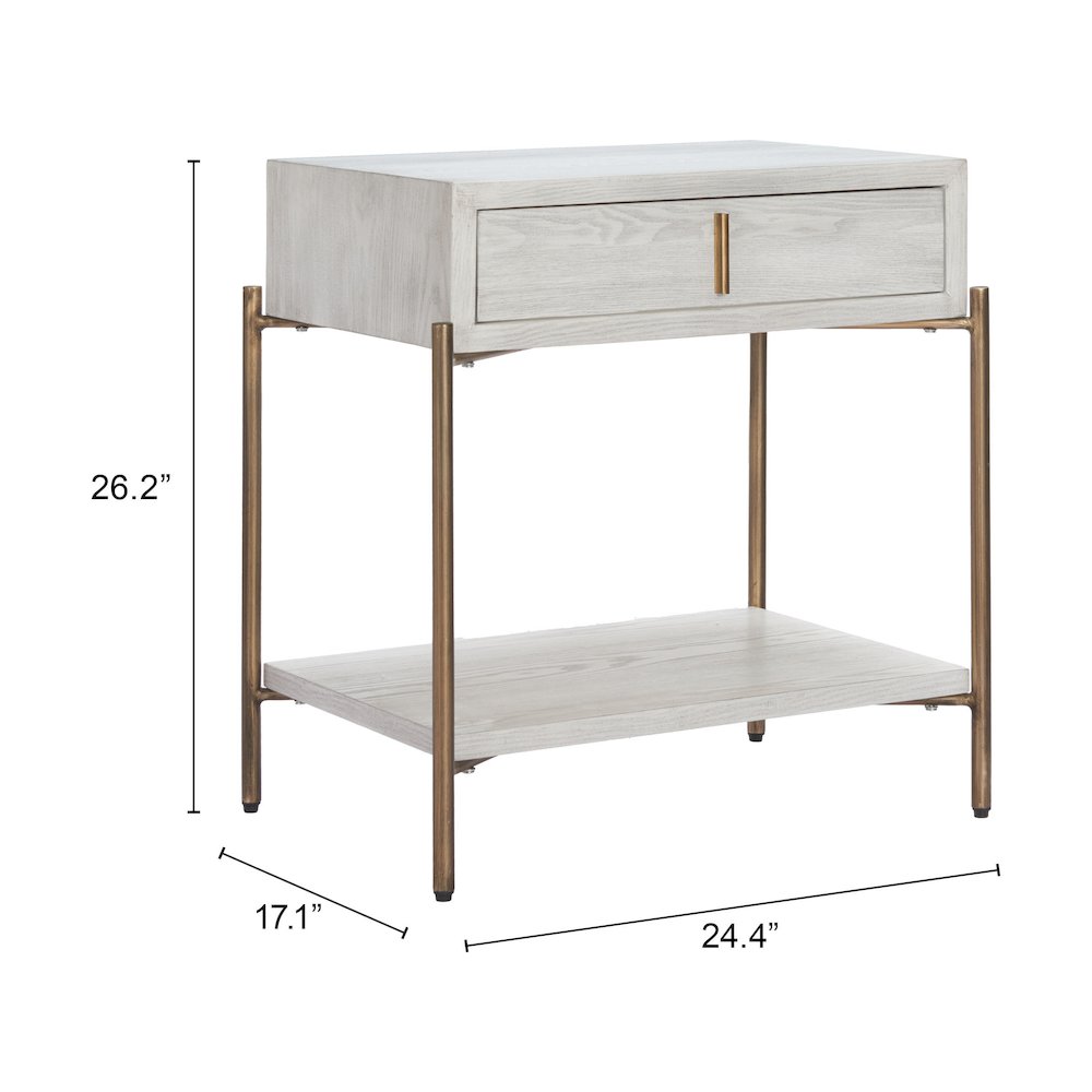 Yoru Side Table Oak White