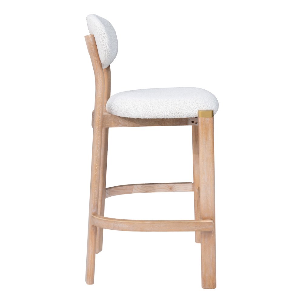Rilou Barstool (Set of 2) White & Natural