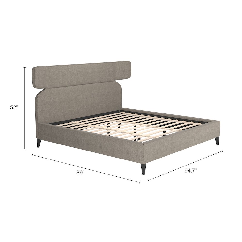 Dusa King Bed Olive Brown
