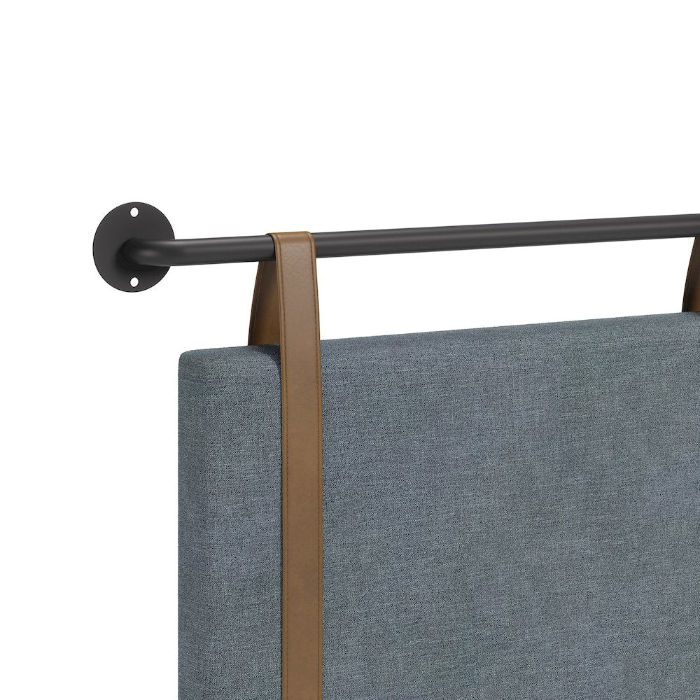 Zeva Floating Queen Headboard Gray
