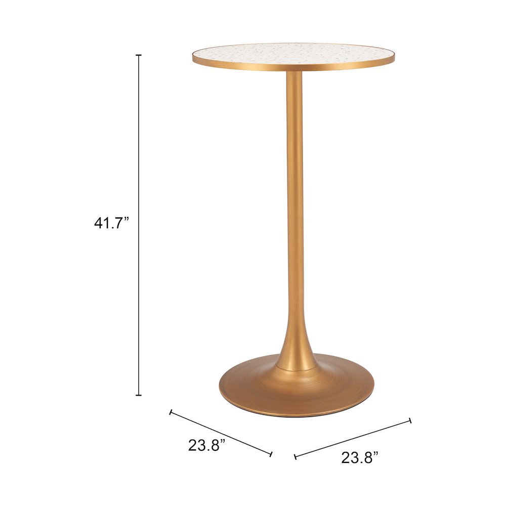 Bite Bar Table Beige & Gold