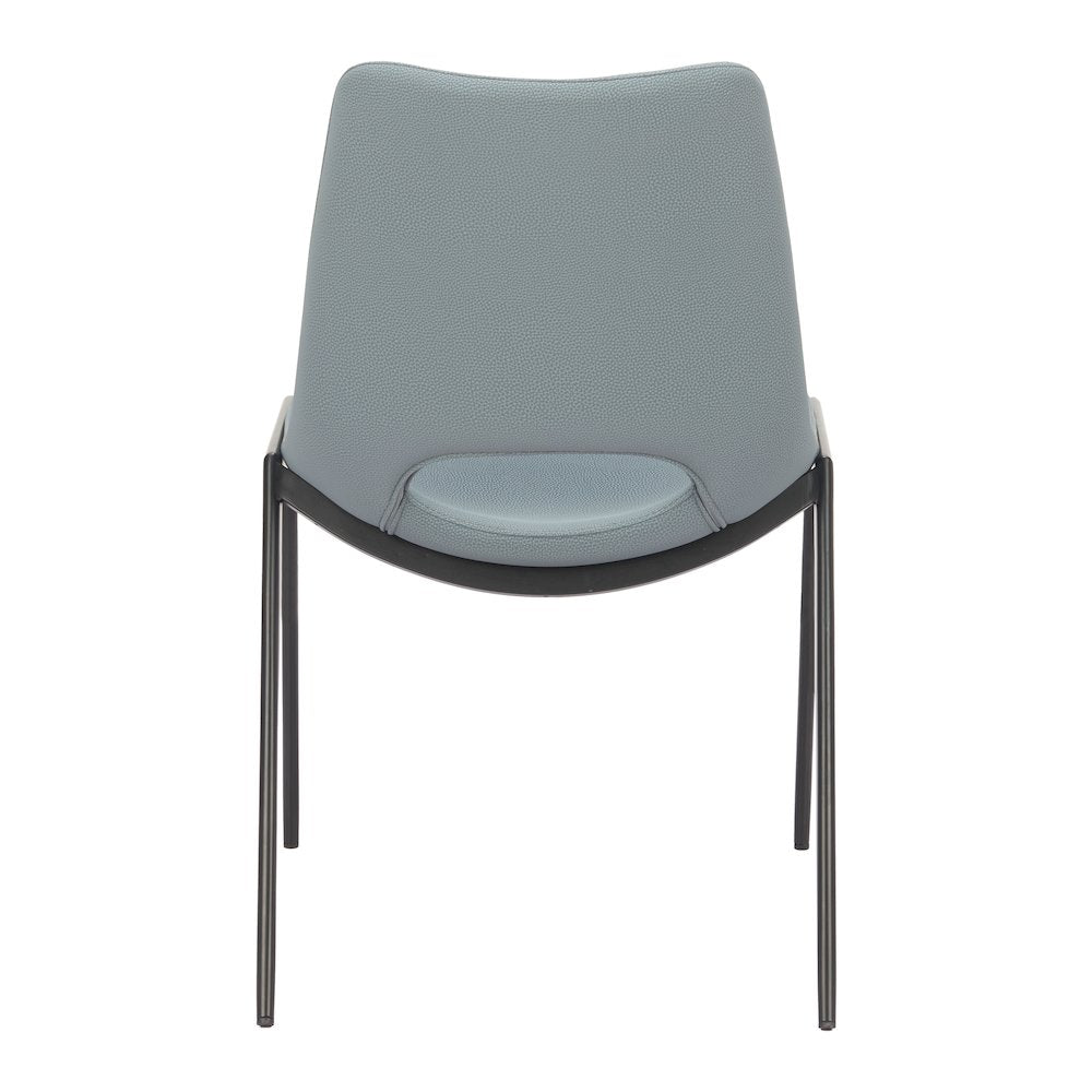 Desi Armless Dining Chair (Set of 2) Azure Gray