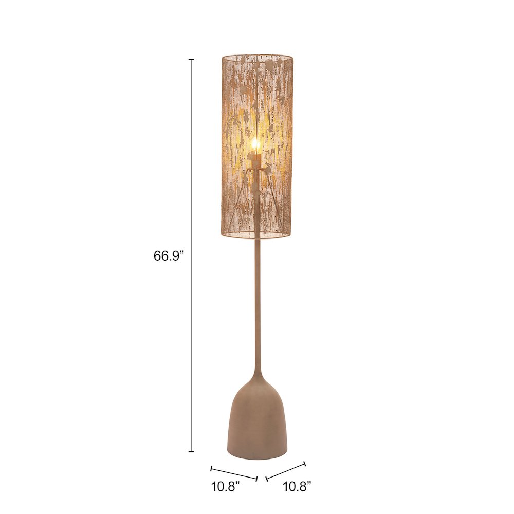 Buff Floor Lamp Taupe