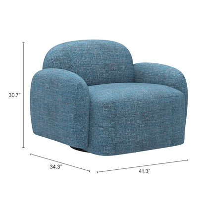 Cleo Swivel Chair Blue