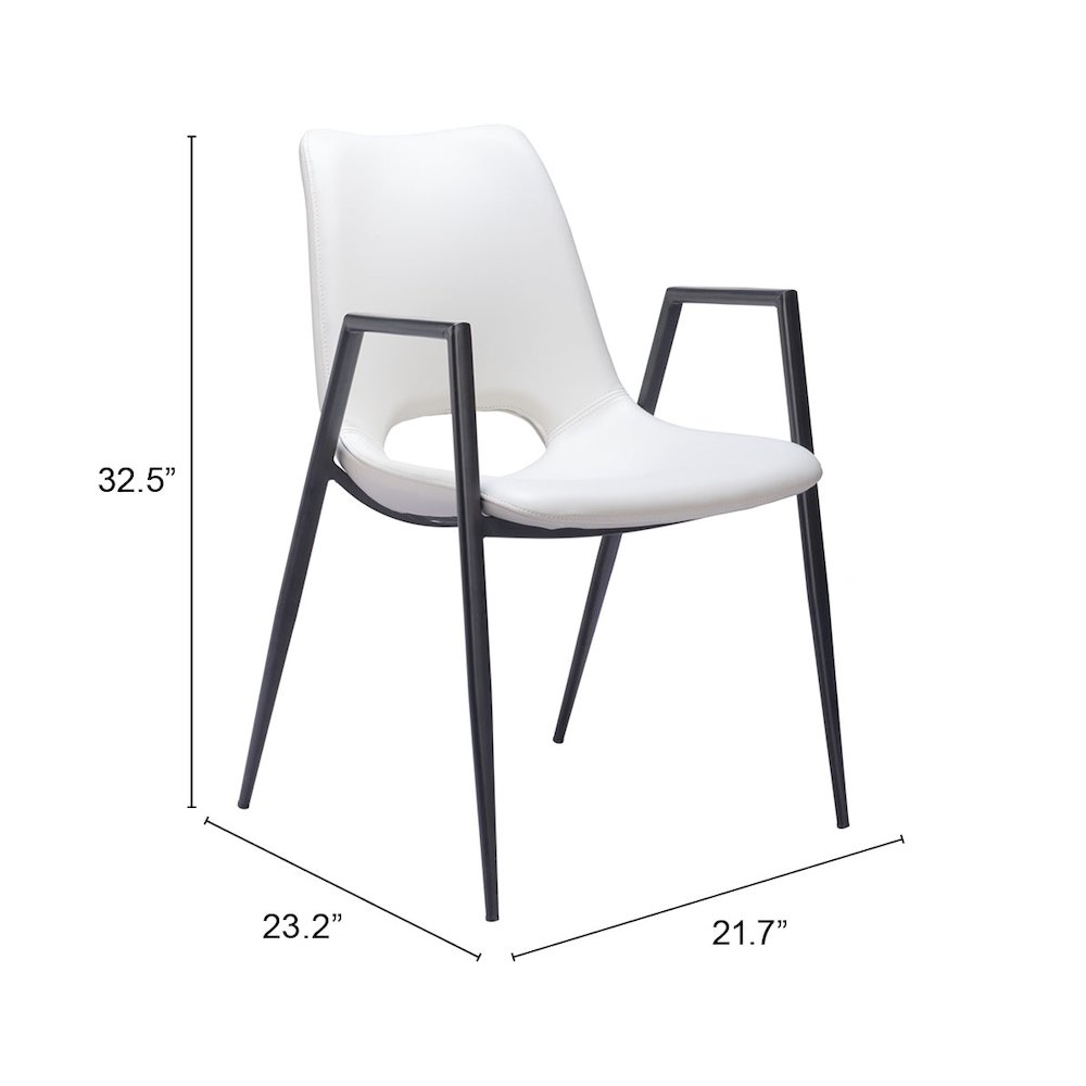 Desi Dining Chair (Set of 2) White