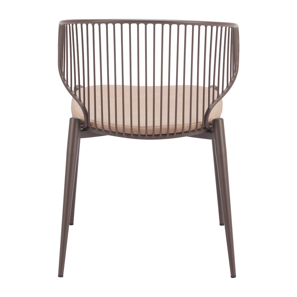 Silues Dining Chair (Set of 2) Taupe & Brown
