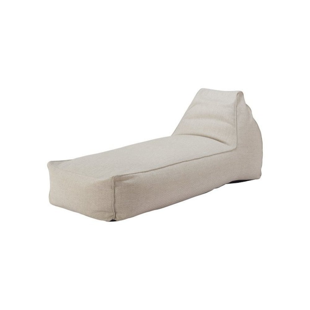 Beige Outdoor Bean Bag Chair Lounger, Modern Waterproof Patio Seat