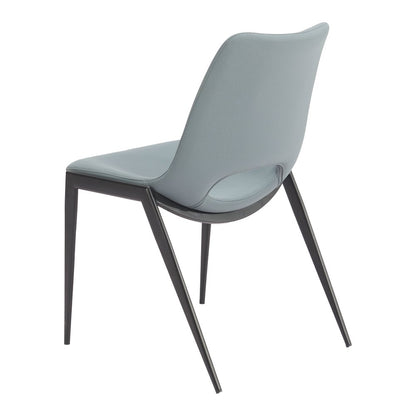 Desi Armless Dining Chair (Set of 2) Azure Gray