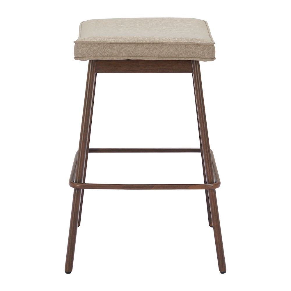 Divat Counter Stool (Set of 2) Beige & Walnut