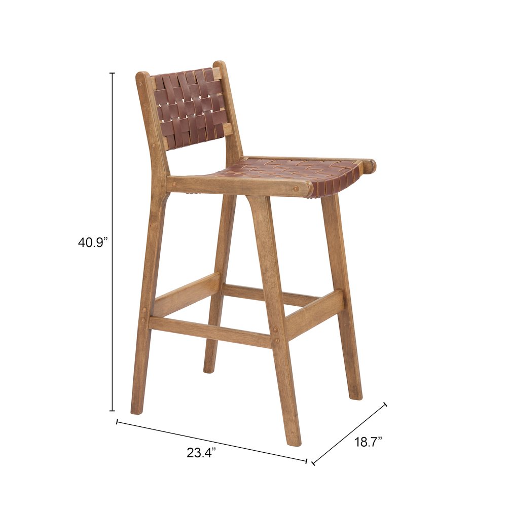 Feder Barstool (Set of 2) Brown