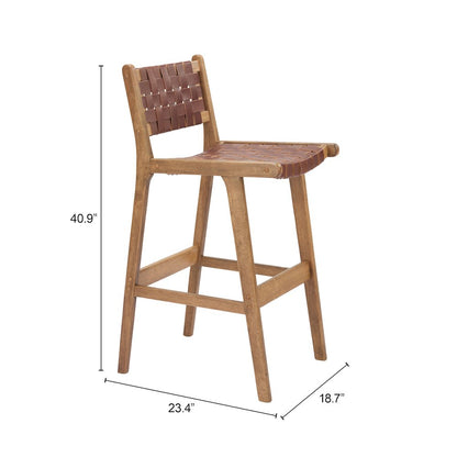 Feder Barstool (Set of 2) Brown