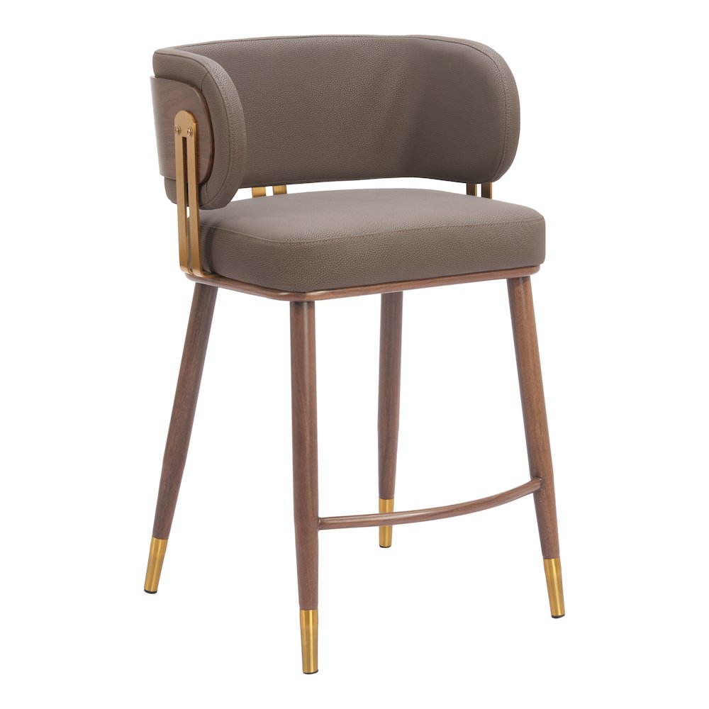 Brew Counter Stool Brown & Walnut