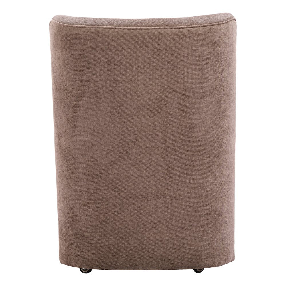 Bambun Dining Chair with Wheels Taupe