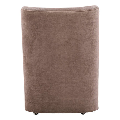 Bambun Dining Chair with Wheels Taupe