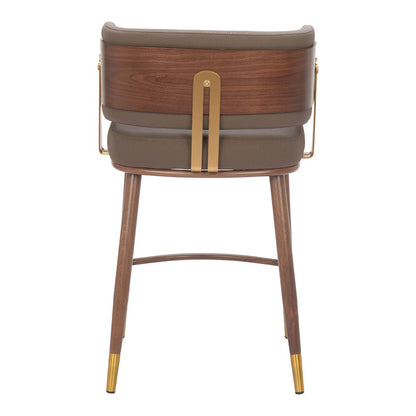 Brew Counter Stool Brown & Walnut
