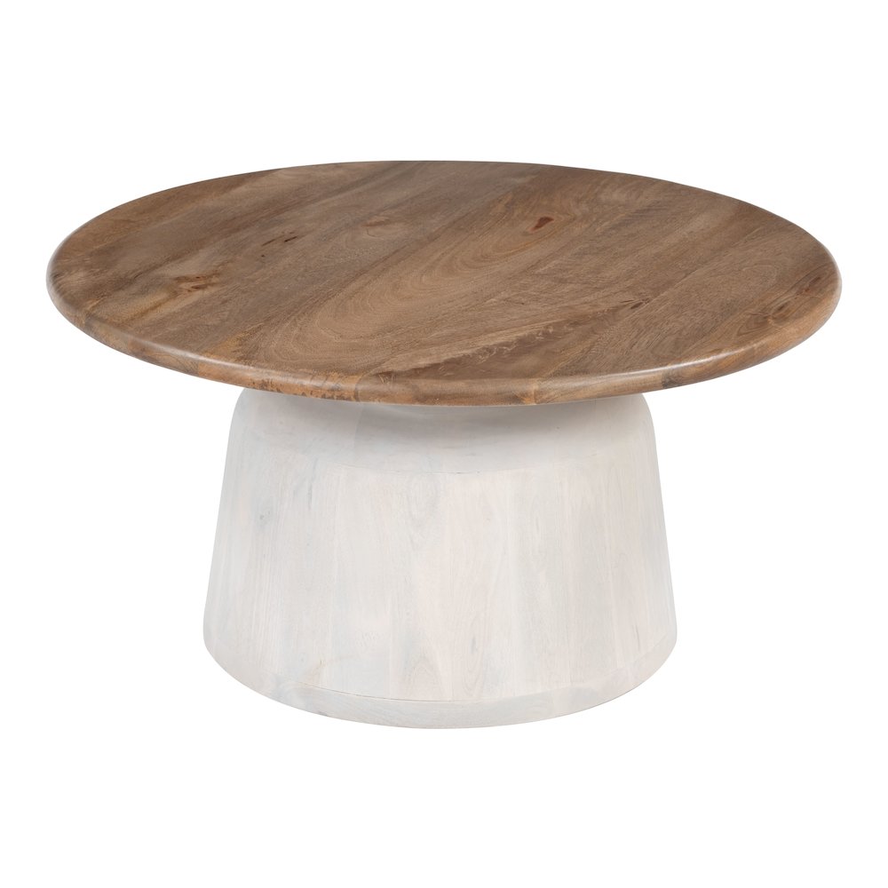Goblet Coffee Table Brown & White