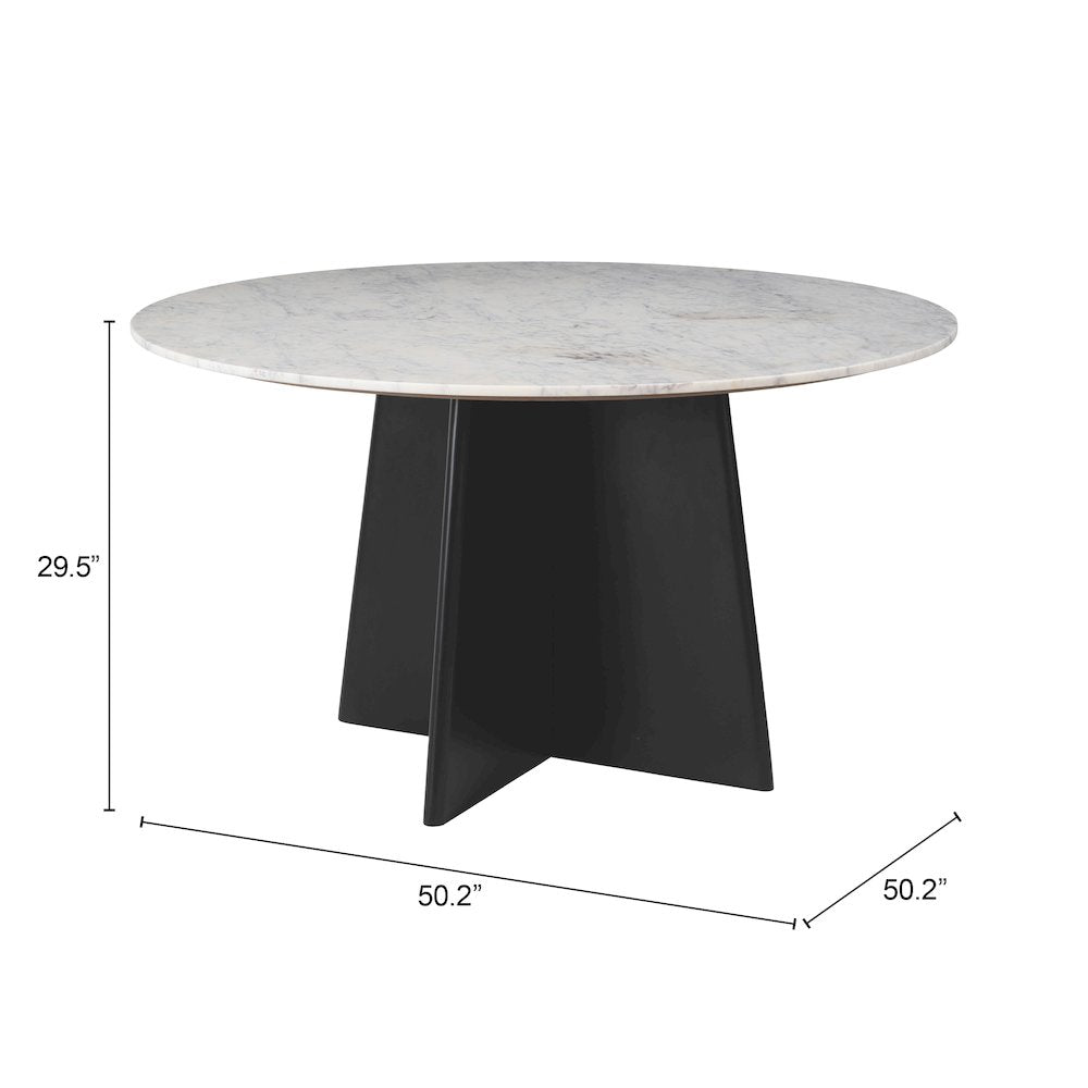 Strela Dining Table White & Black