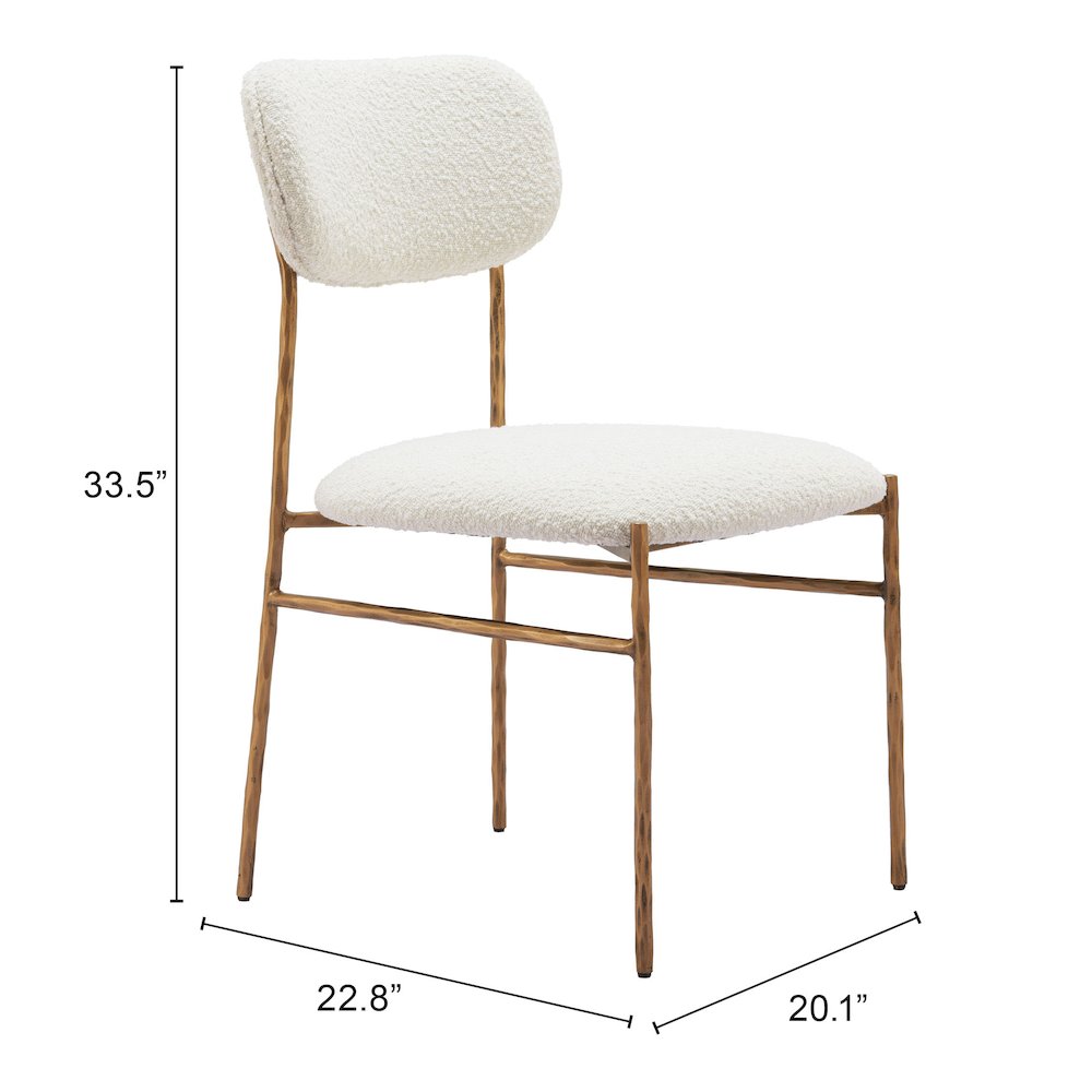 Sydhavnen Dining Chair Cream & Gold