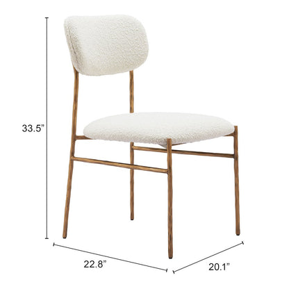 Sydhavnen Dining Chair Cream & Gold