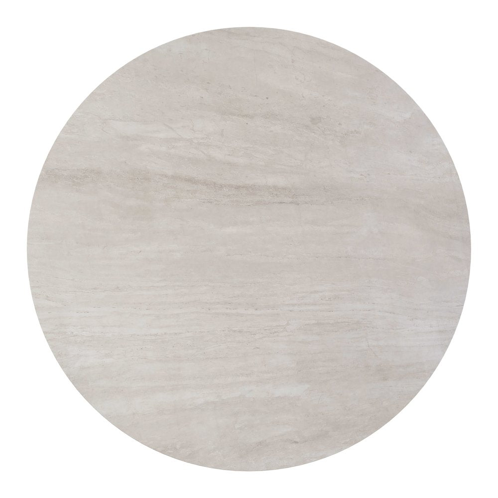Plinn Dining Table Light Beige & White