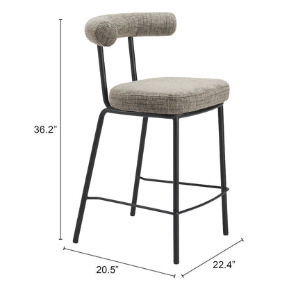 Kede Counter Stool Green Tweed
